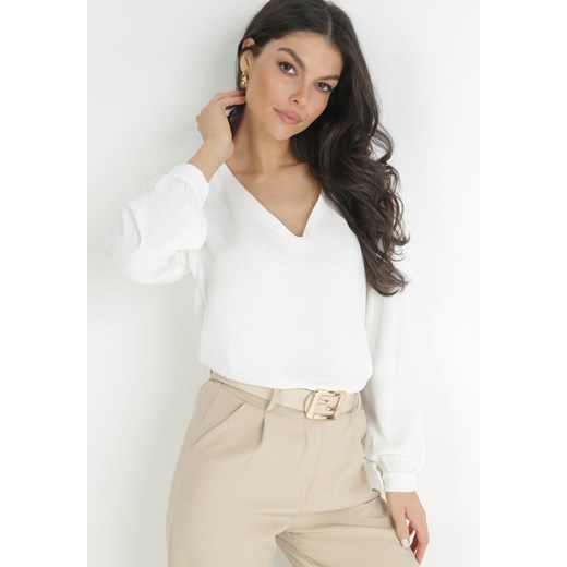 Biała Bluzka Myrele ze sklepu Born2be Odzież w kategorii Bluzki damskie - zdjęcie 172030563
