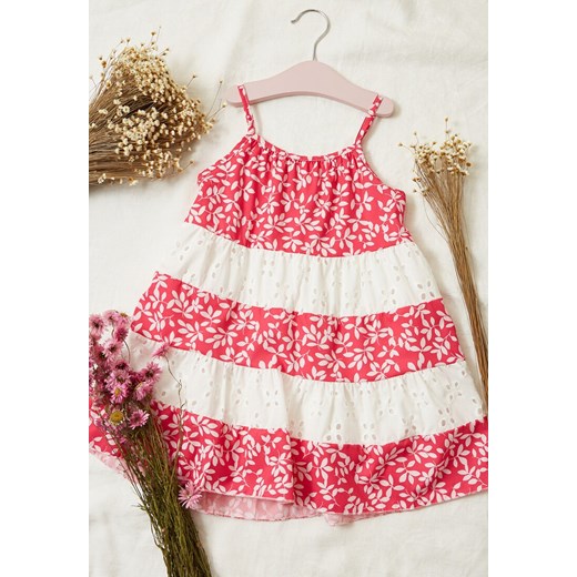 Różowo-Biała Sukienka Rhodestra ze sklepu Born2be Odzież w kategorii Sukienki dziewczęce - zdjęcie 172030781