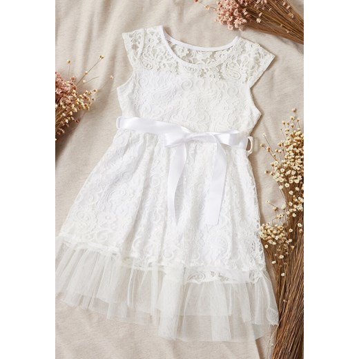 Biała Sukienka Jerasius ze sklepu Born2be Odzież w kategorii Sukienki dziewczęce - zdjęcie 172030783