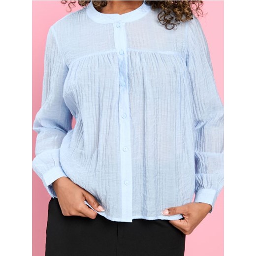 Sinsay - Koszula z wiskozy - błękitny ze sklepu Sinsay w kategorii Koszule damskie - zdjęcie 172034380
