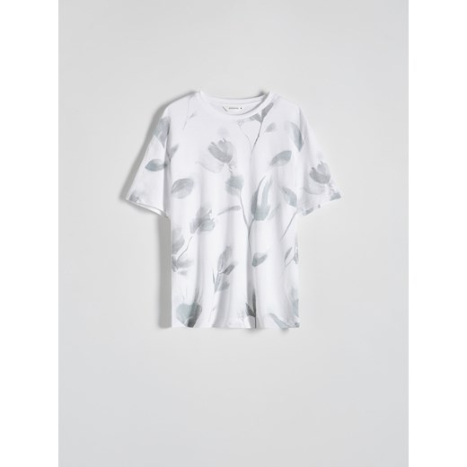 Reserved - T-shirt comfort fit - złamana biel ze sklepu Reserved w kategorii T-shirty męskie - zdjęcie 172034711
