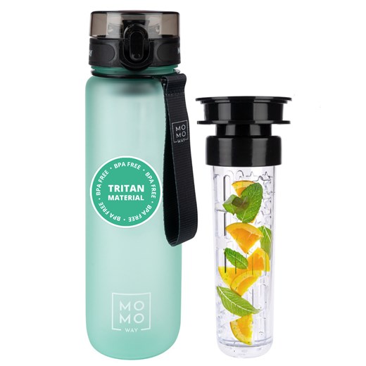 Butelka na wodę MOMO WAY jasno zielona | idealna na podróż | BPA free | Tritan ze sklepu Sklep SOXO w kategorii Bidony i butelki - zdjęcie 172035374