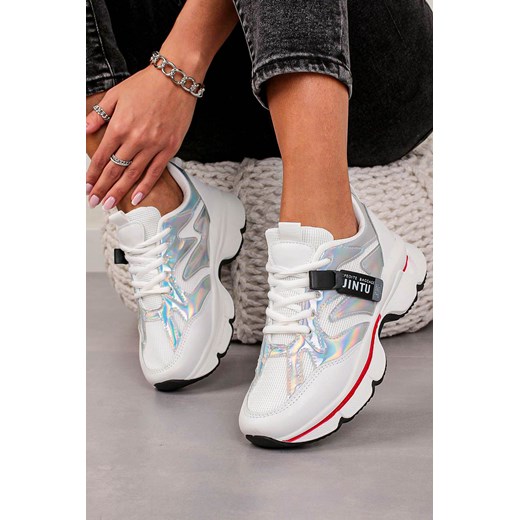 Białe buty sportowe sneakersy sznurowane Casu 20G18/S ze sklepu Casu.pl w kategorii Klapki damskie - zdjęcie 172038293