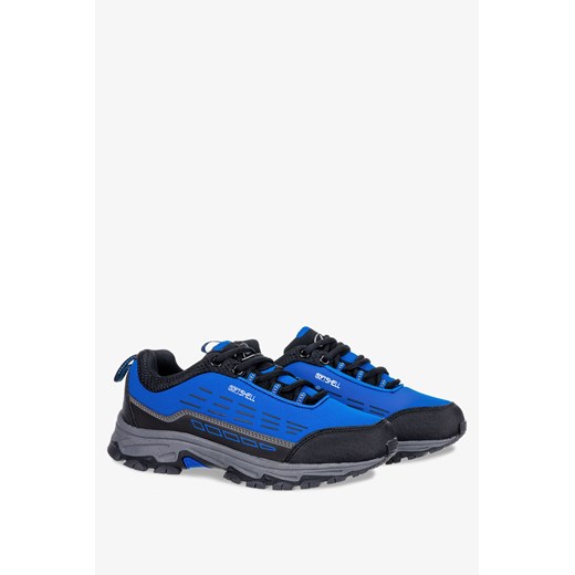Niebieskie buty trekkingowe sznurowane unisex softshell Casu B2003-5 ze sklepu Casu.pl w kategorii Buty trekkingowe damskie - zdjęcie 172040162