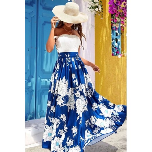 Spódnica LOREMONA BLUE ze sklepu Ivet Shop w kategorii Spódnice - zdjęcie 172047862
