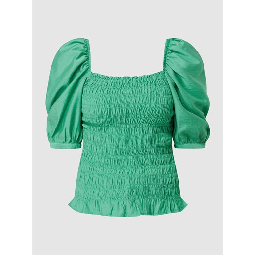 Bluzka z prostokątnym dekoltem model ‘Amalie’ — marszczona S Peek&Cloppenburg  okazyjna cena