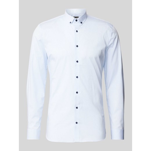 Koszula biznesowa o kroju super slim fit z kołnierzykiem typu button down ze sklepu Peek&Cloppenburg  w kategorii Koszule męskie - zdjęcie 172048233
