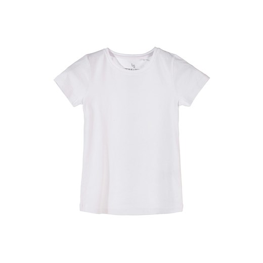 Biały t-shirt dla dziewczynki basic ze sklepu 5.10.15 w kategorii Bluzki dziewczęce - zdjęcie 172048314