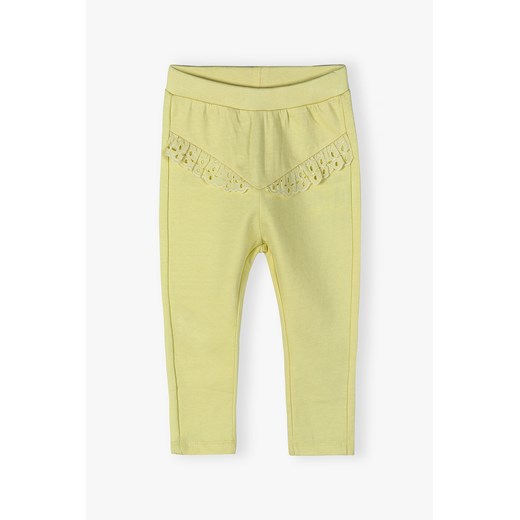 Bawełniane spodnie dresowe dla niemowlaka - żółte 5.10.15. 56 5.10.15