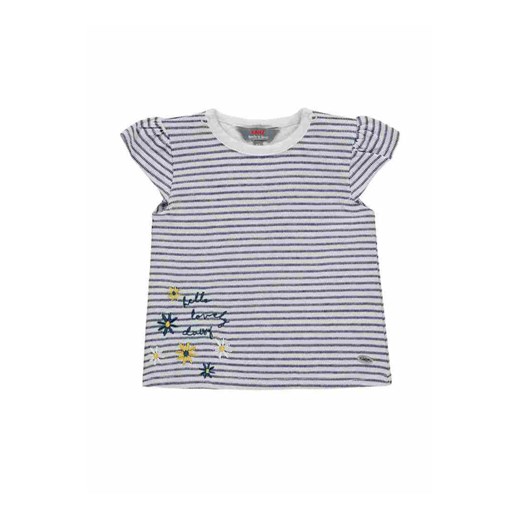 Dziewczęca bluzka z krótkim rękawem w paski ze sklepu 5.10.15 w kategorii Koszulki niemowlęce - zdjęcie 172048372