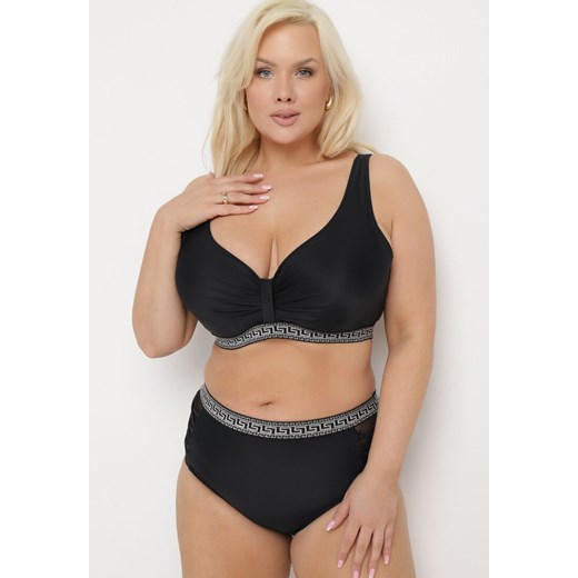 Czarne Bikini Usztywniany Biustonosz na Regulowanych Ramiączkach i Majtki z 56 wyprzedaż Born2be Odzież