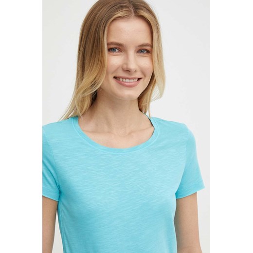 Sisley t-shirt damski kolor niebieski ze sklepu ANSWEAR.com w kategorii Bluzki damskie - zdjęcie 172051194