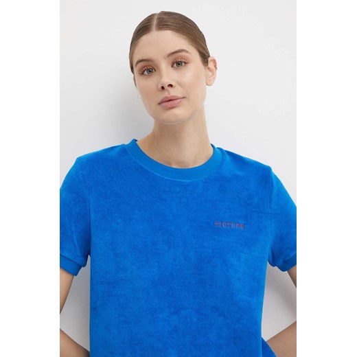 Picture t-shirt Carrella damski kolor niebieski WTS427 ze sklepu ANSWEAR.com w kategorii Bluzki damskie - zdjęcie 172051300