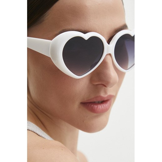 Answear Lab okulary przeciwsłoneczne damskie kolor biały ze sklepu ANSWEAR.com w kategorii Okulary przeciwsłoneczne damskie - zdjęcie 172051632