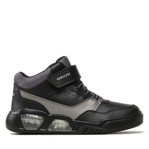 Sneakersy Geox J Illuminus Boy J36GVB 05411 C0005 D Black/Dk Grey Geox 33 promocja eobuwie.pl