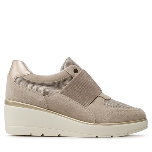 Sneakersy Geox D Ilde A D35RAA 022AS C6738 Lt Taupe Geox 38 eobuwie.pl okazyjna cena