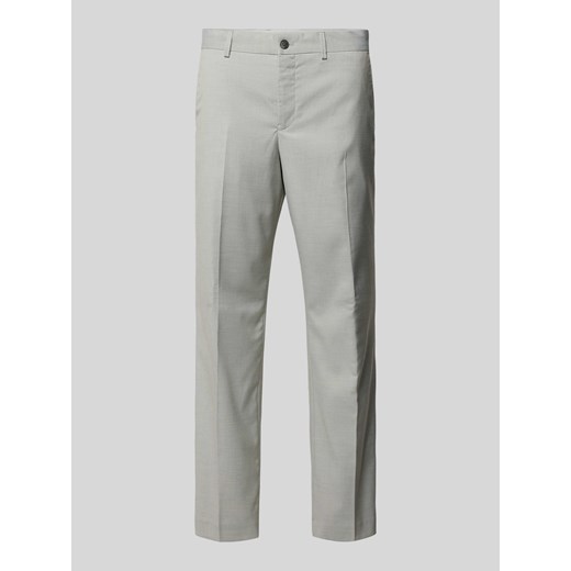 Spodnie do garnituru o kroju slim fit z zapięciem na guzik i zamek błyskawiczny ze sklepu Peek&Cloppenburg  w kategorii Spodnie męskie - zdjęcie 172052963