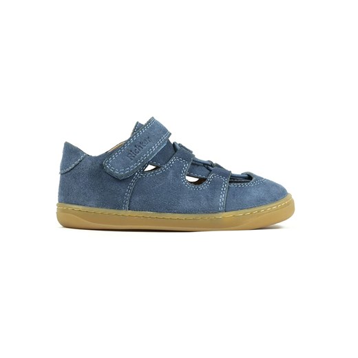 Richter Shoes Skórzane buty w kolorze niebieskim do chodzenia na boso ze sklepu Limango Polska w kategorii Półbuty dziecięce - zdjęcie 172053492