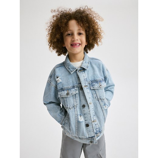 Reserved - Jeansowa kurtka oversize - niebieski ze sklepu Reserved w kategorii Kurtki chłopięce - zdjęcie 172054861