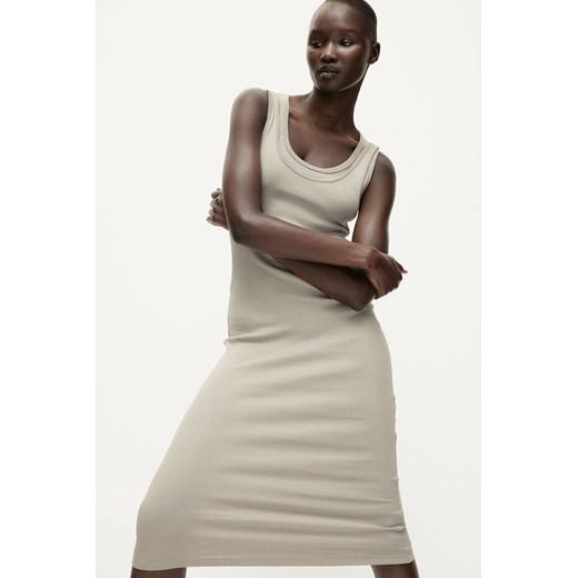 H & M - Sukienka z dżerseju w prążki - Brązowy ze sklepu H&M w kategorii Sukienki - zdjęcie 172056924