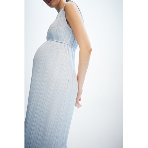 H & M - MAMA Plisowana sukienka - Niebieski H & M XS H&M