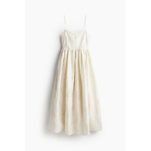H & M - Żakardowa sukienka na ramiączkach - Biały H & M 44 H&M