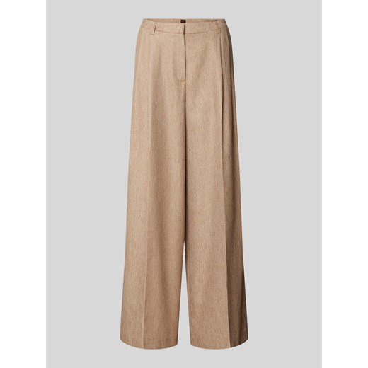 Spodnie z szerokimi nogawkami w jednolitym kolorze ze sklepu Peek&Cloppenburg  w kategorii Spodnie damskie - zdjęcie 172057184