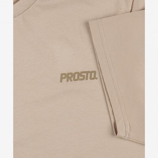 Męski t-shirt z nadrukiem Prosto Classh - beżowy S Sportstylestory.com