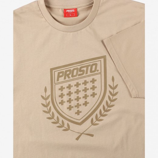 Męski t-shirt z nadrukiem Prosto Tronite - beżowy L Sportstylestory.com