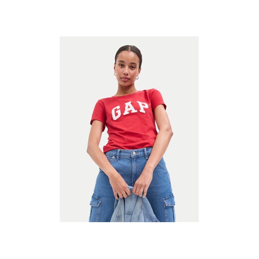 Gap T-Shirt 268820-91 Czerwony Regular Fit ze sklepu MODIVO w kategorii Bluzki damskie - zdjęcie 172060451