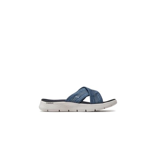 Skechers Klapki Go Walk Flex Sandal-Impressed 141420/NVY Granatowy ze sklepu MODIVO w kategorii Klapki damskie - zdjęcie 172061643