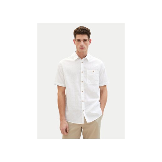 Tom Tailor Koszula 1042351 Biały Regular Fit ze sklepu MODIVO w kategorii Koszule męskie - zdjęcie 172061780