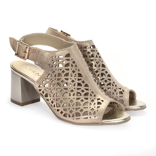 Złote sandały damskie MARISA ze sklepu Domenoshoes w kategorii Sandały damskie - zdjęcie 172062480