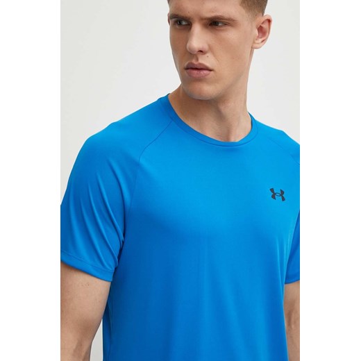 Under Armour t-shirt treningowy kolor niebieski gładki 1326413 ze sklepu ANSWEAR.com w kategorii T-shirty męskie - zdjęcie 172062522