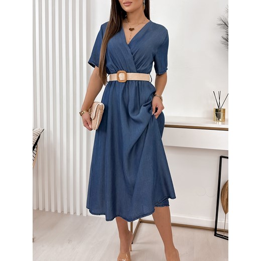 sukienka cleffa niebieska uni ze sklepu UBRA w kategorii Sukienki - zdjęcie 172062841
