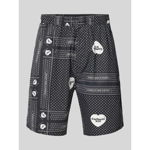 Szorty o kroju regular fit z elastycznym pasem model ‘HEART BANDANA’ ze sklepu Peek&Cloppenburg  w kategorii Spodenki męskie - zdjęcie 172064192