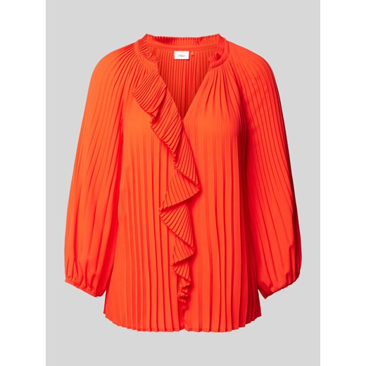 Bluzka z plisami i rękawami o dł. 3/4 ze sklepu Peek&Cloppenburg  w kategorii Bluzki damskie - zdjęcie 172064291