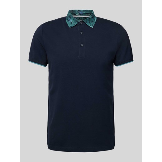 Koszulka polo o kroju slim fit z paskami w kontrastowym kolorze model ‘Coral’ ze sklepu Peek&Cloppenburg  w kategorii T-shirty męskie - zdjęcie 172064500