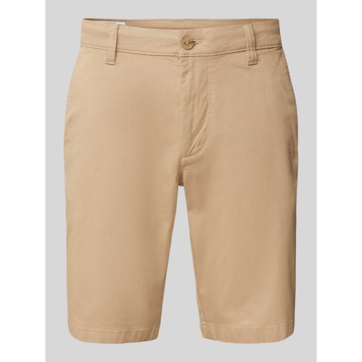 Szorty chinosy o kroju tapered fit z kieszeniami z tyłu ze sklepu Peek&Cloppenburg  w kategorii Spodenki męskie - zdjęcie 172065071