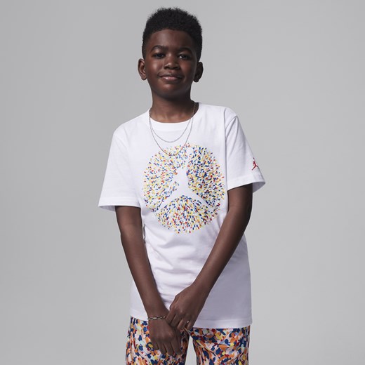 T-shirt dla dużych dzieci z nadrukiem Jordan Poolside Jumpman - Biel Jordan M Nike poland