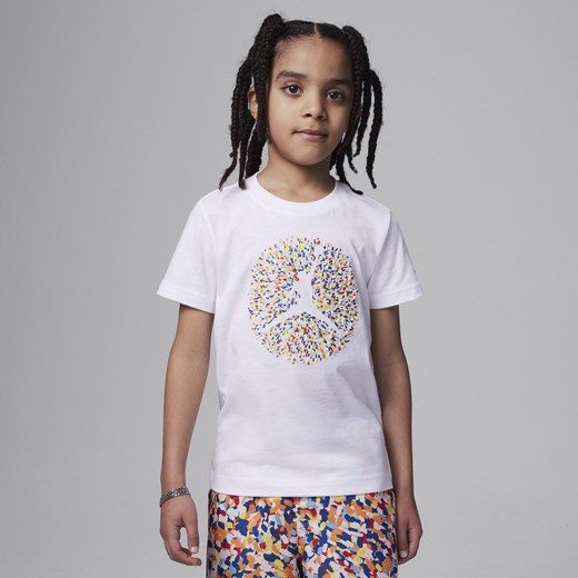 T-shirt dla małych dzieci z nadrukiem Jordan Poolside Jumpman - Biel Jordan 4 Nike poland