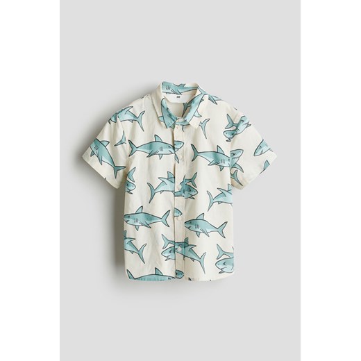 H & M - Wzorzysta koszula bawełniana - Beżowy ze sklepu H&M w kategorii Koszule chłopięce - zdjęcie 172068552