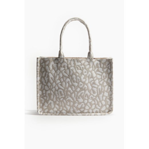 H & M - Torba shopper z żakardowej tkaniny - Beżowy ze sklepu H&M w kategorii Torby Shopper bag - zdjęcie 172068621