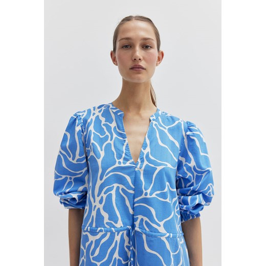H & M - Sukienka ze sznurkiem do ściągania - Niebieski H & M M H&M