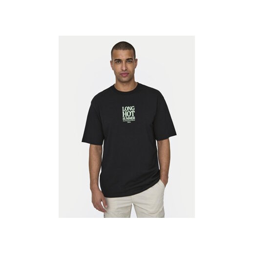 Only & Sons T-Shirt Kenny 22028736 Czarny Relaxed Fit ze sklepu MODIVO w kategorii T-shirty męskie - zdjęcie 172069123