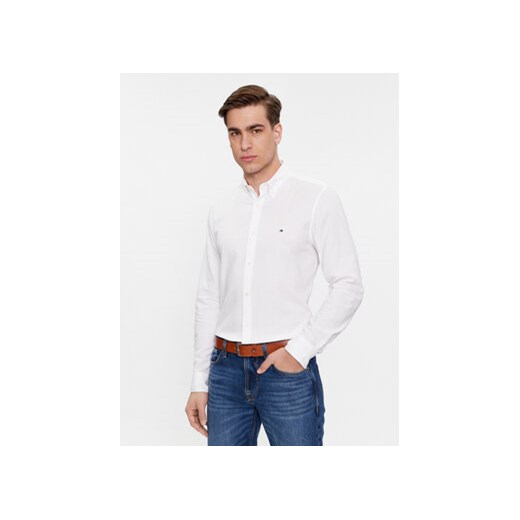 Tommy Hilfiger Koszula MW0MW33782 Biały Slim Fit ze sklepu MODIVO w kategorii Koszule męskie - zdjęcie 172069151