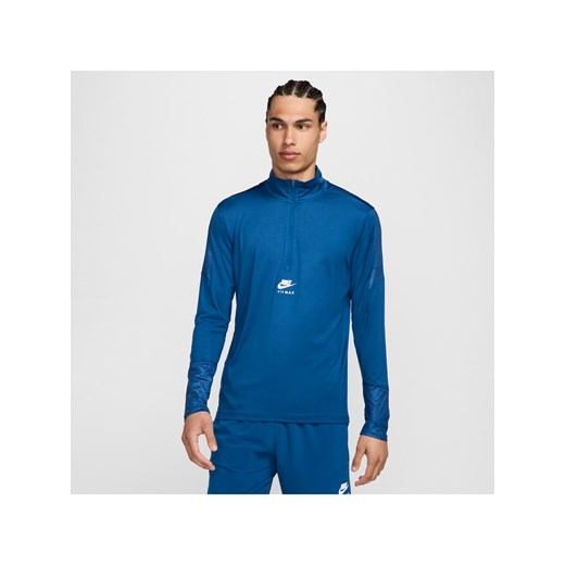 Bluza męska z zamkiem 1/4 Dri-FIT Nike Air Max - Niebieski ze sklepu Nike poland w kategorii Bluzy męskie - zdjęcie 172069673