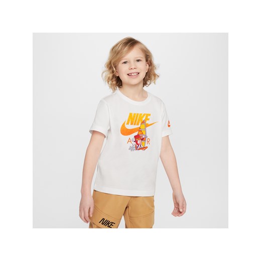 T-shirt windsurfingowy o pudełkowym kroju dla małych dzieci Nike Air - Biel ze sklepu Nike poland w kategorii T-shirty chłopięce - zdjęcie 172069682