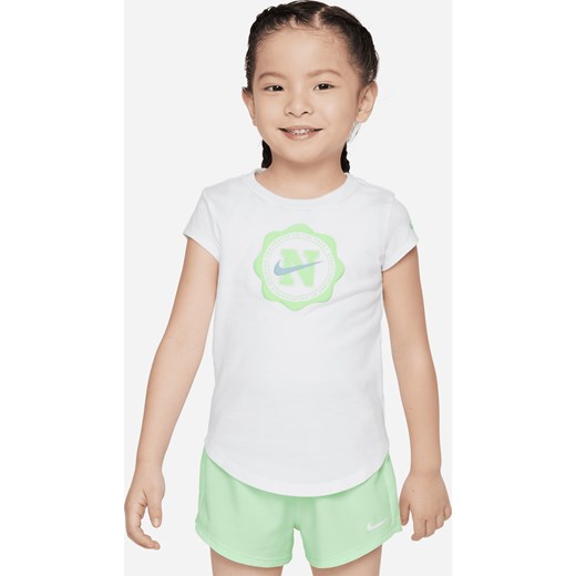 T-shirt z nadrukiem dla maluchów Nike Prep in Your Step - Biel ze sklepu Nike poland w kategorii Bluzki dziewczęce - zdjęcie 172069683