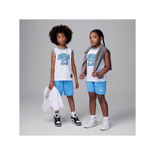 Dwuczęściowy zestaw z koszulką dla małych dzieci Jordan 23 Jersey - Niebieski ze sklepu Nike poland w kategorii Komplety chłopięce - zdjęcie 172069684